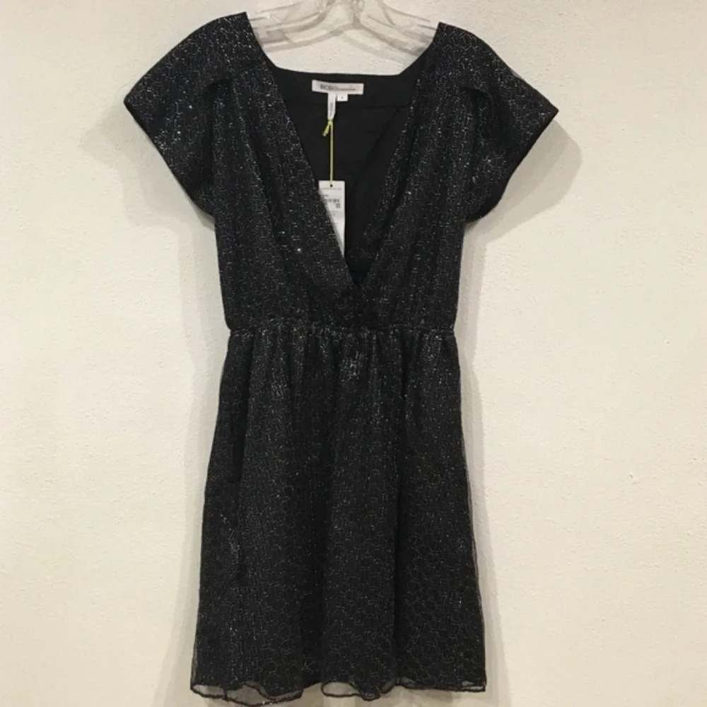 NWT BCBGeneration Metallic Cutout Dress Size Small